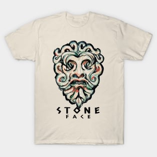 Vintage Sculpture Face Stone Head T-Shirt